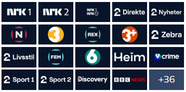 Inkluderte TV-kanaler